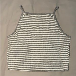 Forever 21 Striped Halter Crop Top